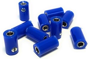 BELI-BECO 61/6 - Giunto per spina a banana in miniatura con perno Ø 2,6 mm, 10 pezzi (blu)