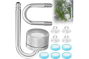 CRESBEL Diffusore CO2 Acquario - Atomizzatore Acquario, Diffusore Ossigeno Acquario, Regolatore CO2 Atomizzatore Con Ventose E Tubo A U, Atomizzatore Diffusore CO2 Acquario Per Piante Pesci D'Acqua Dolce