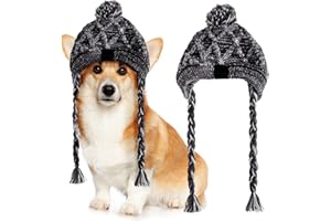 FADCAER Pet Knitted Hat, Warm Pet Dog Knitted Hat, Winter Dog Knitted Hat, for Small Medium Large Dogs