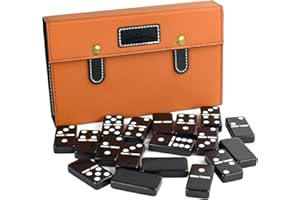 Bucher&Rossini Double Six Dominoes mit 28 Dominosteinen Zählende Dominosteine Set für Erwachsene und Kinder ab 8 Jahren zum Spielen in der Familie