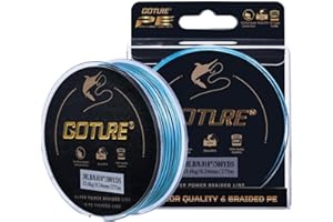 ‎GOTURE Goture Angelschnur Geflochten 8-Fach, PE30 Schnur, Ultradünne Schnur, Starke Schnur, Sensitive Schnur für Spinnfischen, Raubfisch, Carp Angeln, 274m Farbwechsel