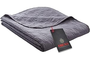IBENA Nancy Tagesdecke 280 x 250 cm – Wohndecke Anthrazit – leichte Bettüberwurf mit Steppmuster