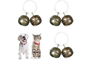QESSUVNC 3 Set Haustier Glocken Hunde Glocken Laute Hundeglocken Katzen Glocken Halsband Glöckchen für Hunde und Katzen Haustier Tracker Glocke Hundeglocke Glocke Anhänger für Halsband Katzenglocke