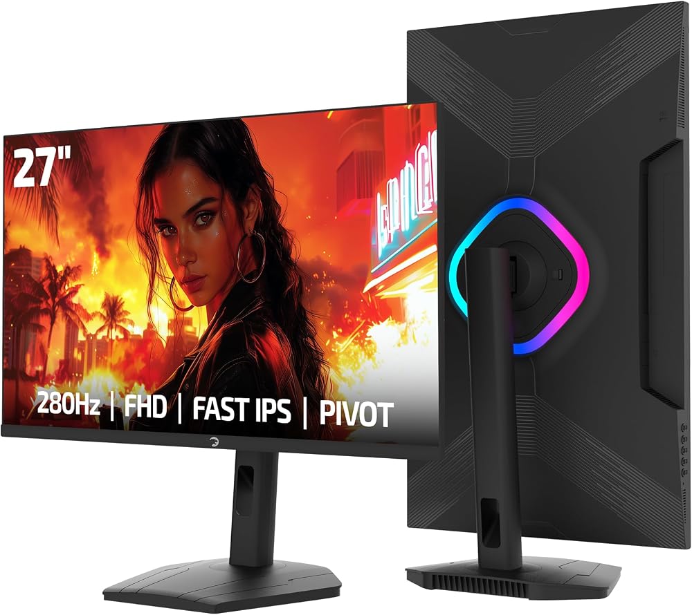 GamePower Lunis L60 27'' 280Hz 0.5Ms Fast IPS FHD RGB Pivot Gaming Monitör (Sıfır Ölü Piksel Garantili)