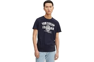 TOM TAILOR Camiseta con Logo Impreso para Hombre