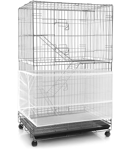 Copertura Rete Per Gabbia Uccelli UEETEK - Taglia M, Bianco, Anti-Dispersione Semi