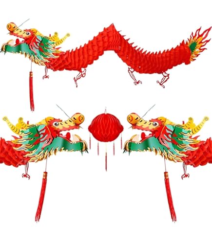 2 Pièces Décorations Nouvel An Chinois, Autocollants Porte Dragon