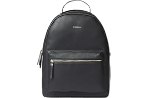 Fiorelli Women's Anouk Large Backpack, Stylish Backpack with Adjustable Straps, Pockets & Padded Laptop Compartment, Black Faux Leather