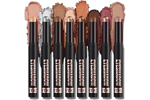 ‎OFANYIA Ofanyia 8 Farben Lidschatten Stick Set, Schimmer Matte Lidschatten Crayon Eye Brightener Stick, Smooth Texture Cream Eyeshadow Pen, Long Lasting Waterproof Eye Shadow Pencil Gift Set