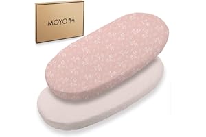 MOYO Prześcieradło z gumką 90 x 55 – zestaw 2 sztuk, dwupak, 100% bawełna, prześcieradło z gumką, dla niemowląt lub małych dzieci, certyfikat OekoTex, stretch (różowe)