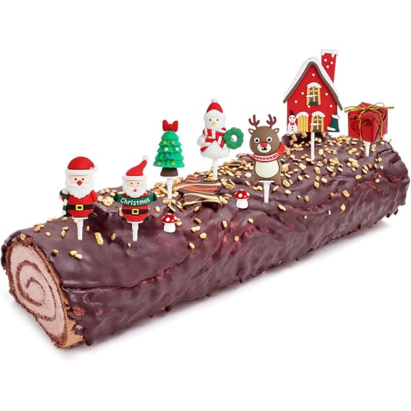 60 Cure-dents Décoratifs Pour Cupcakes Noël - 6 Motifs Joyeux - Pour Décorer Gâteaux, Fromages, Fruits - Non Comestibles