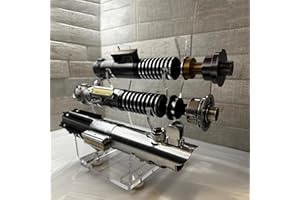 WANLIAN support pour sabre et laser, support d'épée, pour affichage horizontal de trois sabres laser ou épées (transparent)