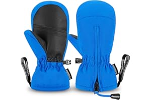 Andake Kids Ski Gloves, Boys & Girls Warm Waterproof Mittens 3M Thinsulate Windproof Breathable Thermal Children Gloves for Skiing, Snowboarding and Winter Outdoor Sport