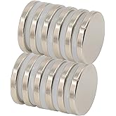 Magnetpro 12 Stück Scheibe Magnete 6 KG Kraft 25 mm Durchmesser x 3 mm Dick
