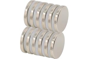 Magnetpro 12 stycken skiva magneter 6 kg kraft 25 mm i diameter x 3 mm tjocka