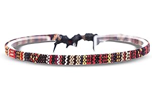 Made by Nami Bracelet de cheville pour hommes et femmes - boho hippie - accessoires de plage et de festival - fabriqués à la main - 100% coton écologique, imperméable et ajustable (Marron)