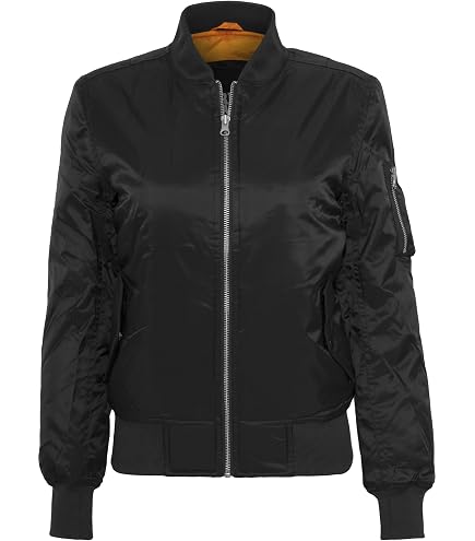 Generico Giubbotto Bomber Donna,Giacca Donna Primaverile Elegante,Elegante Bomber Casual Zip Up Antivento Outwear Giacca a Vento con Tasche Leggera Streetwear Cappotto Corto