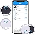 XUBX 2 Pcs Key Finders, Bluetooth Item Locator, Item Finder 30m Finding Range, Smart Trackers, Car Key Wallet Wireless Tracker Phone Finder, iOS and Android Compatible