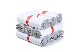 Red Dot Gift | 100 Pack White Poly Mailers 50x60cm, Self-Seal Shipping Envelopes, Heavy Duty Waterproof Mailing Bags for Business, Tear-Proof Courier Bags for Clothing & Packaging