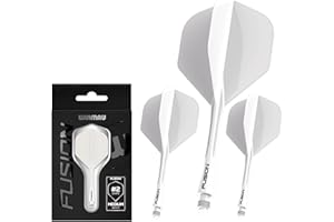 WINMAU Freccette Fusion Sistema Integrato di Volo e Albero - No.2 Forma e Design - Disponibile in Breve, Intermedio e Medio - Disponibile in Una varietà di Colori