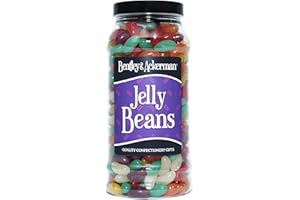 Jelly Beans Sweets - (800g) Original Retro Jelly Beans Sweets Gift Jar By Bentley & Ackerman's Sweet Shop.