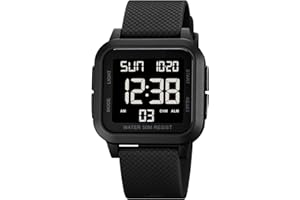 Forrader Mens Sport Digital Watches, Waterproof Outdoor Sport Watch with Alarm/Countdown Timer/Dual Time/Stopwatch/12/24H Wrist Watches for Men with LED Backlight