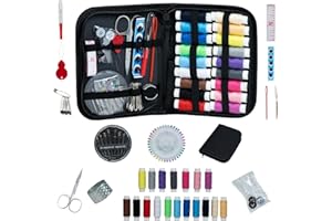 CREAWONDER Sewing Kit for Adults, Needle and Thread Kit with Sewing Supplies and Accessories Contains Scissors, Measure Tape,Seam Ripper,Suitable for Home, Travel, Beginner, Emergency
