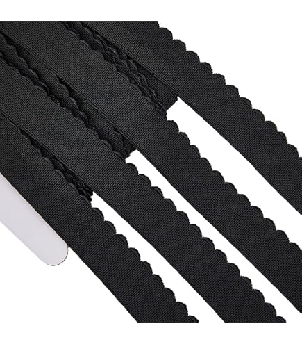 Bande élastique Noire à Coudre - 40 M X 3 Cm - Polyester Extensible - Pour Ceinture De Pantalon, Vêtements
