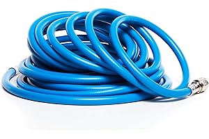 Michelin Tuyau PVC de 10 Mètres, Tuyau Pour Compresseur d'Air avec Raccord Rapide Universel, Pression Max. 20 Bar, Diamètre Intérieur 8 mm, Diamètre Extérieur 13 mm, Bleu