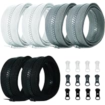 6 Reißverschlüsse 70 Cm – Nylon-Reißverschluss-Set Mit 12 Schiebern Für Kleidung & Basteln