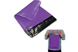 JeeJaan® 50 Pcs of Purple Parcel Bags 10x14 in Mailing Bags 254 x 354 mm A4 Poly Mailers Postage Bag Envelope Mailers Strong Recyclable Poly Plastic Envelope for Courier & Shipping Purposes