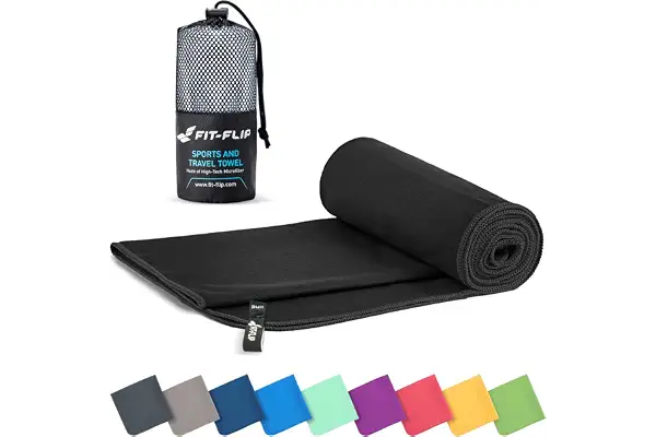 Fit-Flip Toalla Microfibra - para el Gimnasio y la Playa - compacta, Ultraligera, Grande y de Secado rápido - Toallas microfibras de Natacion, Gym, Viaje y Piscina