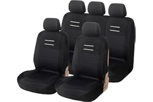 ‎UPGRADE4CARS Upgrade4cars Autositzbezüge Set Schwarz | Autoschonbezüge Set für Vordersitze & Rückbank | Autositzbezug Universal