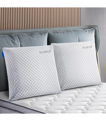 Evergreenweb - Coppia Cuscini Memory Foam 40x60 H 12 Cm Da Letto O