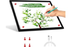 ELICE A4 Wireless Battery Powered Light Pad,Tracing Pad Light Box Dimmable Brightness Rechargeable Light Board for Artists Drawing Sketching Animation Stencilling X-ray Viewing