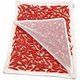 ZEN HOME Cotton Sun Drying Cloth with Net,Large Size,75x100cm,Pack of 1 | Cotton Fabric with Protective Net Cover and zipper 