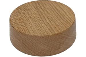 CHRISTOPH PALME LEUCHTEN Verteilerdose Holz Eiche ø 85x28mm, Verteilerbaldachin, Aufputzdose, Anschlussdose, Deckendose Echtholz mit Zubehör