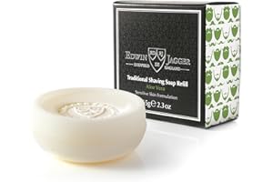‎EDWIN JAGGER Edwin Jagger Aloe Vera 99,9% natürliche traditionelle Rasierseife 65g Nachfüllpackung