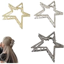 3 Vintage-Haarspangen Mit Stern-Design – Rutschfester Halt Für Dünnes Und Dickes Haar
