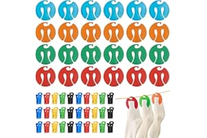 ABOVE ZERO 36 Pezzi Accoppia Calzini, Mollette per Calze, Mollette per Appaiare i Calzini, per Supporti Calzini Di Tutte Le Dimensioni Del Calzino