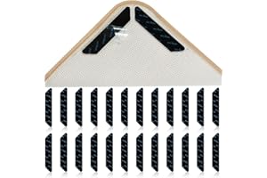 WEHOOM Teppich Stopper rutschfest, 24 Stück Teppich Antirutsch Pads, Teppich Ecken Fixieren, Wiederverwendbar Antirutsch Teppich, Waschbar Teppichstopper Antirutschpads Geeignet für Böden Teppiche