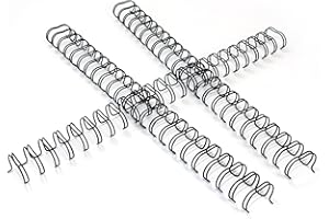 RAYSON Anneaux Reliure de Métalliques, Pas de 2:1, 130 Feuilles, 15,9 mm, 23 Anneaux, A4, Noir, Paquet de 50