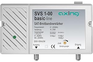 Axing SVS 1-00 - Amplificador de señal satélite (25 dB, 47-2200 MHz)