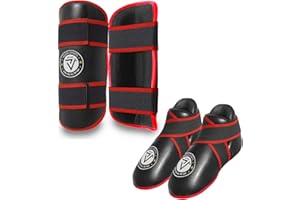 VADER SPORTS EST.2001 WITH YOU ALL THE WAY Kickboxing Taekwondo karate competition/sparring foot pads and shin pads set