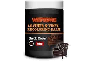 WERBME Baume recolorant pour Cuir,Marron Noir, 280 g, Restaurateur de Couleur Cuir pour Rayures et décolorés, kit de réparation pour Cuir pour Restauration et renouvellement de Meubles, canapés