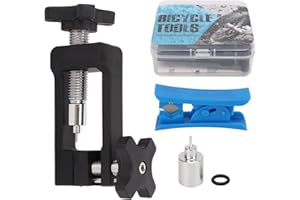 Otufan Outil D'insertion de Pilote D'aiguille, Outil D'insertion de Raccord de Tuyau Hydraulique de Vélo en Nylon, avec Cutter, pour Vélo de Route et VTT