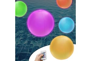 OBEST Luz solar flotante LED para piscina, luces solares flotantes, IP68, resistente al agua y al polvo, cambio de 15 colores, 4 por juego, decoración para fiestas al aire libre
