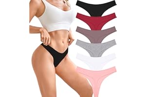 BeReady String Tanga Damen Baumwolle Sexy Unterwäsche Frauen Set Unterhosen Damen Slips Mehrpack Atmungsaktiv Thong Bikini Pantys 6 Pack