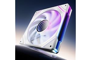 AsiaHorse AMICIMega-A14 Ventilateur RVB pour PC, 140 mm, 89,77 CFM/1800 tr/min, 3,24 MMH2O 5V3PIN ARGB et 12 V4PIN PWM, durée de vie : 50 000 heures, blanc