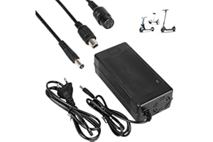 HPGAAVD 54,6V 2A Cargador Patinete Electrico para Kugoo M4/M4 Pro/Hitway H5/H5 Pro，48V Carregador Universal de Baterías Litio con 3 Conectores，Cargador rápida para Hoverboard，E-Bike，Scooter Eléctrico